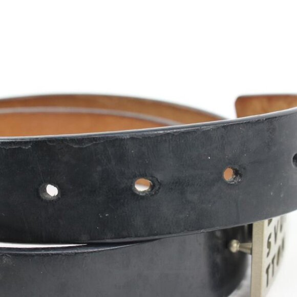 Louis Vuitton 90/36 Black x Silver Outline LV Shadow Belt 52lv218s main image 5